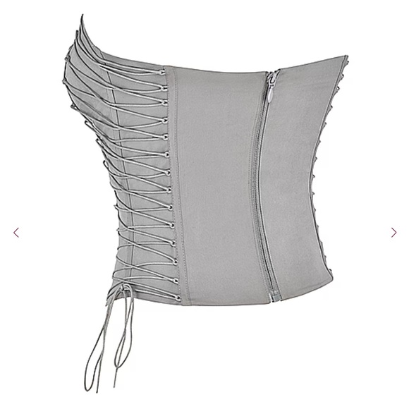 House of CB Mirabelle Smoke Lace Up Corset Top 🤍 - Picture 10 of 14